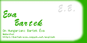 eva bartek business card