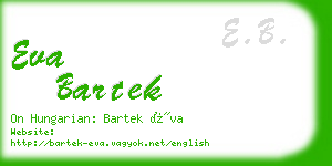 eva bartek business card